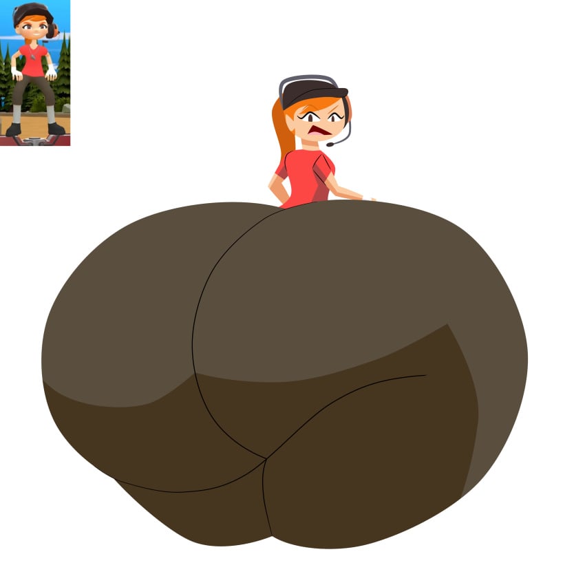 ass_bigger_than_head bad_anatomy bubble_butt clothed female female_only human_meggy hyper_ass looking_at_viewer meggy_spletzer nitromix12 scout_(team_fortress_2) smg4 wide_hips