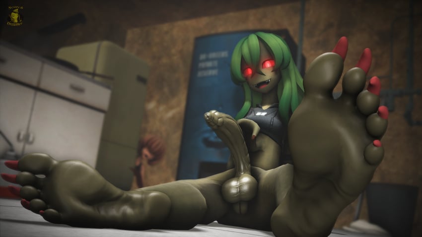 1futa 1girls 3d 5_toes alien alien_futanari bedroom_eyes being_watched feet foot_fetish foot_focus futanari green_hair grey_skin half-life half-life_2 headcrab humanoid_feet long_toenails meaty_soles monster_girl oily olive_skin red_eyes red_toenails scorch_dreamer self_upload sharp_toenails smile_at_viewer smiling_at_viewer soles source_filmmaker toe_claws toes valve vortigaunt wrinkled_feet wrinkled_soles