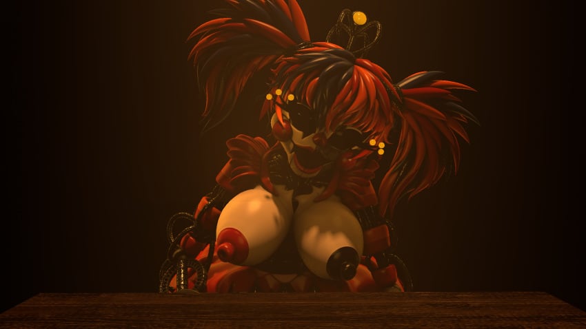 3d 3d_(artwork) baby_(fnafsl) big_boobs big_breasts blue_hair circus_baby circus_baby_(fnaf) cosmic_trance first_person_view five_nights_at_freddy's orange_hair scrap_baby scrap_baby_(cosmic_trance) scrap_baby_(fnaf) sitting solo solo_female tagme white_body white_skin