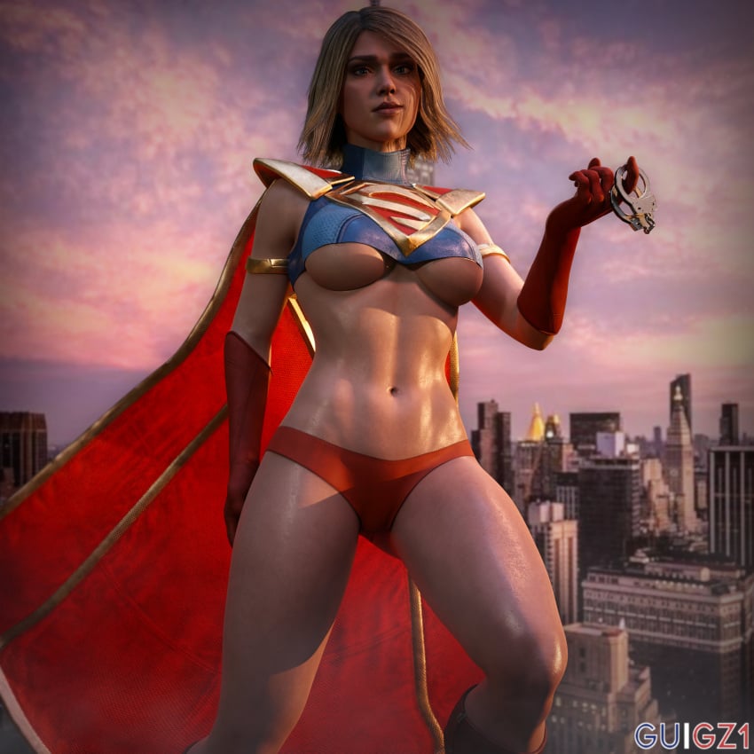 1girls 3d 3d_(artwork) areola_slip areolae big_ass big_breasts big_butt blender blender_(software) blonde_hair blue_eyes bob_cut breasts busty cute dc dc_comics female female_only flying guigz1 hourglass_figure injustice_2 kara_danvers kara_zor-el light-skinned_female medium_hair pose posing solo supergirl supergirl_(injustice) superman_(series) thick thick_ass thick_thighs underboob wide_hips