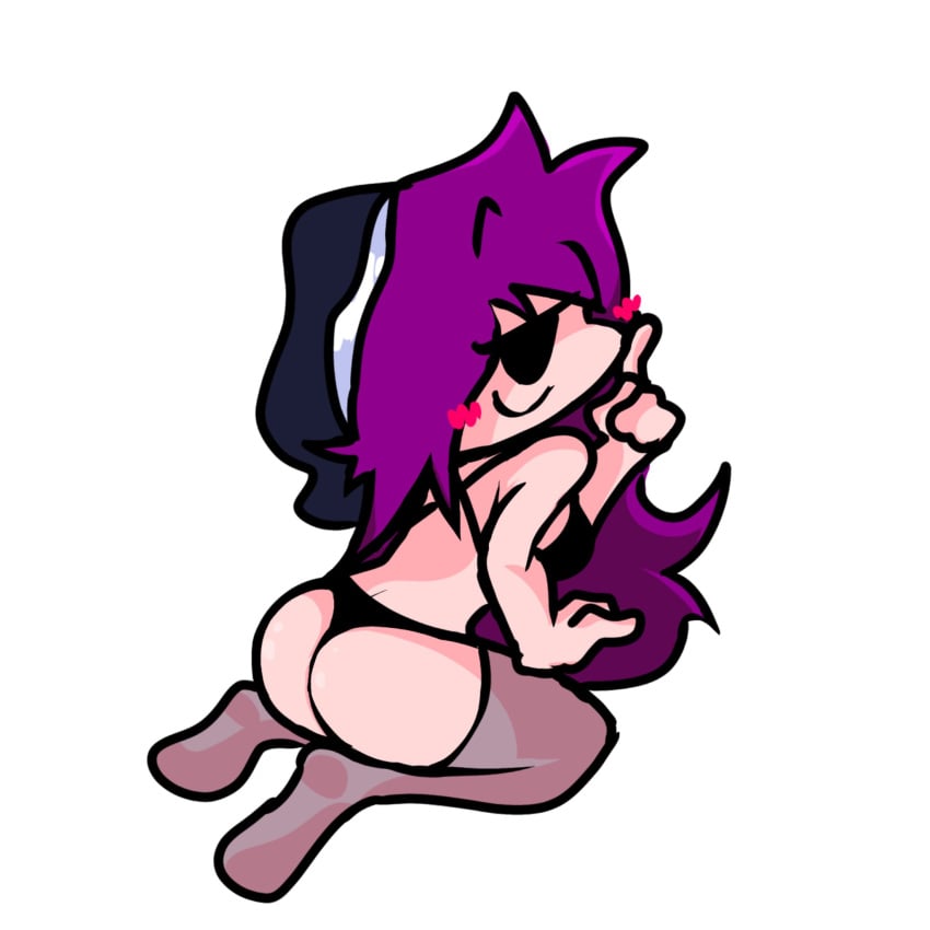 bikini blushing female female_only liviuhexyt millie_(livlu_hex) purple_hair smile solo_female