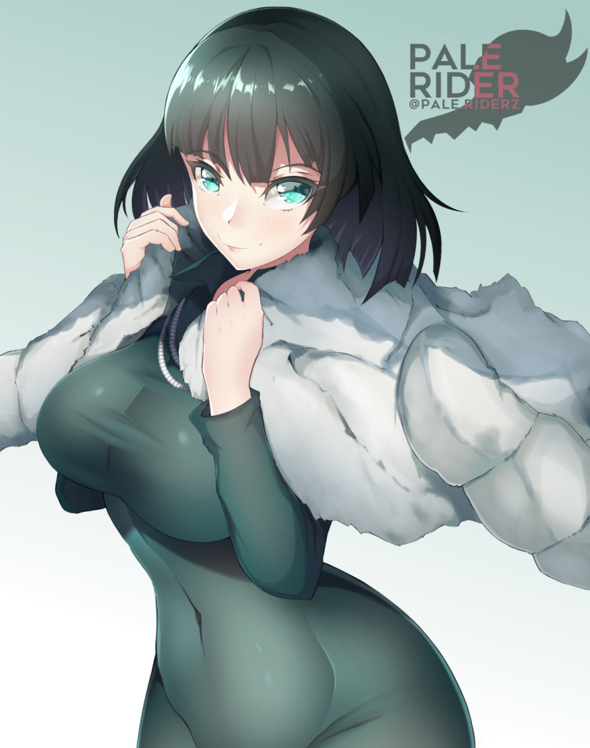 1girls bangs belly belly_button big_breasts blush bob_cut breasts busty clothed clothing coat curvaceous curvy curvy_body curvy_female curvy_figure dark_green_hair dress eye_contact eyelashes female female_focus female_only fringe front_view fubuki_(one-punch_man) fur_coat green_eyes green_hair heroine highres hips hourglass_figure large_breasts light-skinned_female light_skin lips lipstick looking_at_viewer medium_hair midriff navel necklace one-punch_man pale_riderz pearl_necklace short_hair skin_tight slim slim_waist smile smiling smiling_at_viewer smirk solo solo_female solo_focus stomach thick thin_waist tight_clothing tight_dress toned toned_body toned_female toned_stomach voluptuous waist wide_hips