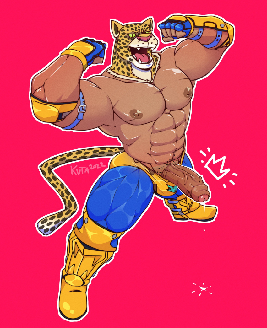 balls bandai_namco bara big_penis boner erection flexing gay jaguar king_(tekken) male male_only mask masked muscles muscular outcast-stars penis penis_out precum precum_drip solo solo_male tekken wrestler