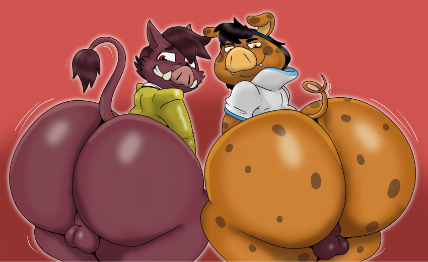 ass big_ass big_butt breathotter bubble_ass bubble_butt buldge commission furry looking_at_viewer looking_back pig