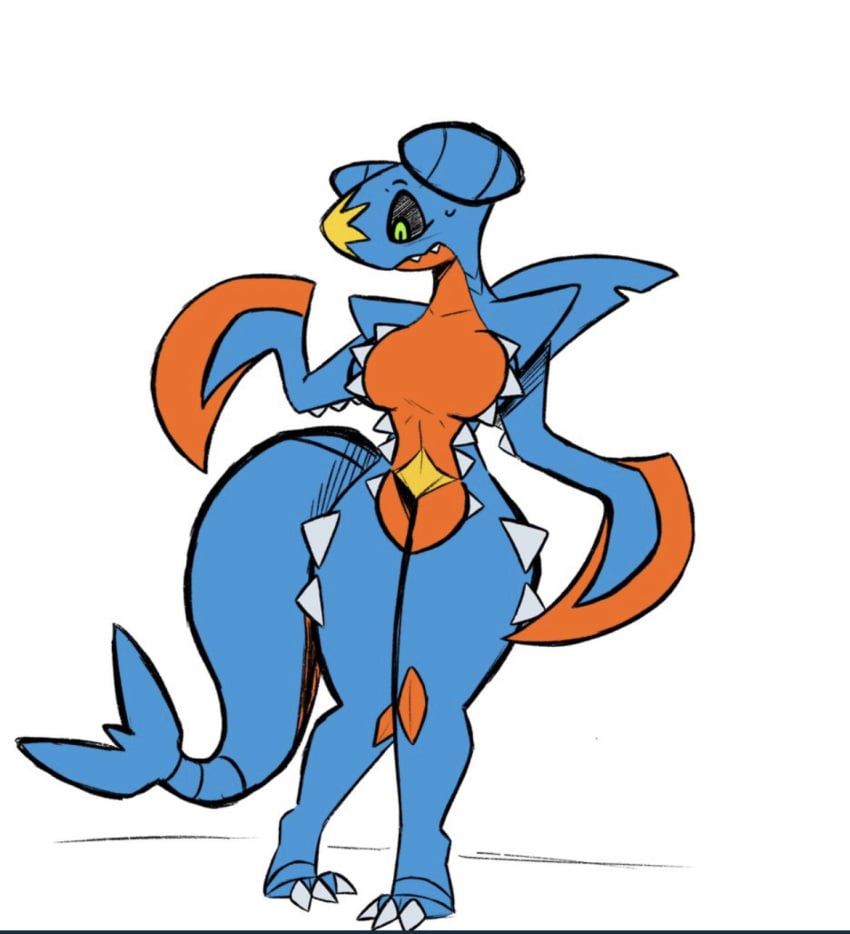 garchomp huge_breasts mega_garchomp pokemon pokemon_(species)