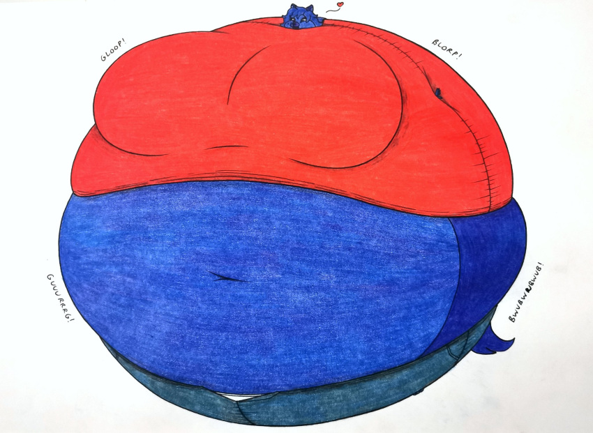 big_breasts blueberry_inflation breasts female lj_caffie obesity spherical_inflation sunken_head sunken_limbs tagme