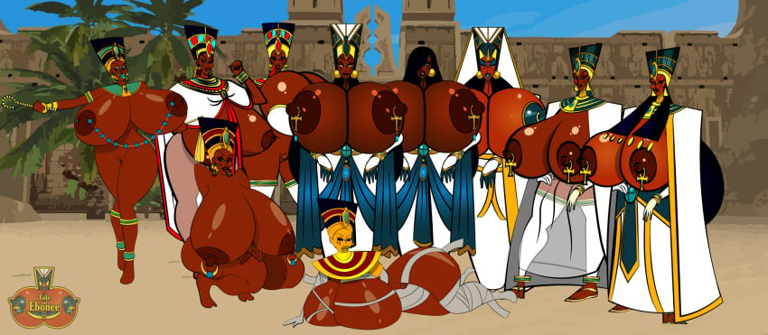 1girls ancient_egypt ancient_egyptian artist_name big_breasts breasts brown_body brown_skin busty cleavage curvy dark-skinned_female dark_skin egypt egyptian egyptian_female egyptian_mythology enormous_breasts eyebrows eyelashes eyes female female_only gigantic_breasts hair hips hourglass_figure huge_breasts hyper hyper_breasts large_breasts legs lips massive_breasts newdity original original_character queen_titahatenamun_ebonee tale_of_ebonee thick thick_legs thick_thighs thighs voluptuous watermark wide_hips