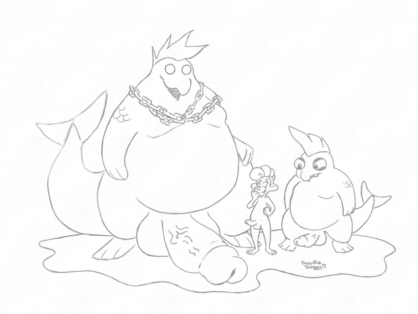 3boys absurd_res agent_3_(splatoon_3) anthro balls beak big_balls big_penis cephalopod chains coleoid doodledoggy fish gay genitals goo_creature grin group hi_res huge_balls huge_cock huge_thighs hyper hyper_balls hyper_genitalia hyper_penis ink looking_down male male/male marine mohawk mollusk monochrome new_agent_3_(splatoon) nintendo no_color octarian octoling octoling_boy octopodiform octopus overweight overweight_anthro overweight_male pear-shaped_figure penis salmon salmonid salmonid_(fish) salmonid_(splatoon) scales slightly_chubby smile splatoon thick_thighs toothy_grin trio underbite vein veiny_penis video_games wide_hips