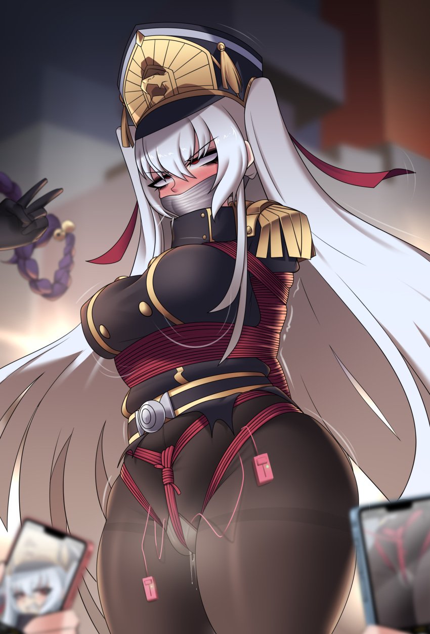 1girls altair_(re:creators) big_breasts bondage breasts re:creators solo