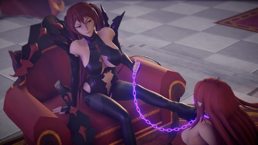 2girls 3d alternate_costume ass ball_gag bondage breasts chained chains commission completely_nude completely_nude_female cordelia_(fire_emblem) corruption cosplay exaltedbrand feet female female_only femdom femsub fire_emblem fire_emblem:_three_houses fire_emblem_awakening hair_ornament hands_tied high_heels incest kronya_(fire_emblem)_(cosplay) leash leather legs_crossed long_hair magic magic_bondage mind_control mmd mother_and_daughter multiple_girls nintendo nipples on_knees parent_and_child red_hair severa_(fire_emblem) sitting_on_chair smug twintails yuri