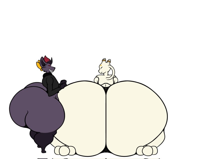 anthro ass big_ass bubble_butt colossal_ass enormous_ass gigantic_ass huge_ass mewtwo muffyhecc no_humans no_pants peach_(peachymewtwo) pokemon pokemon_(species) smile tagme thick_thighs wide_hips zorua