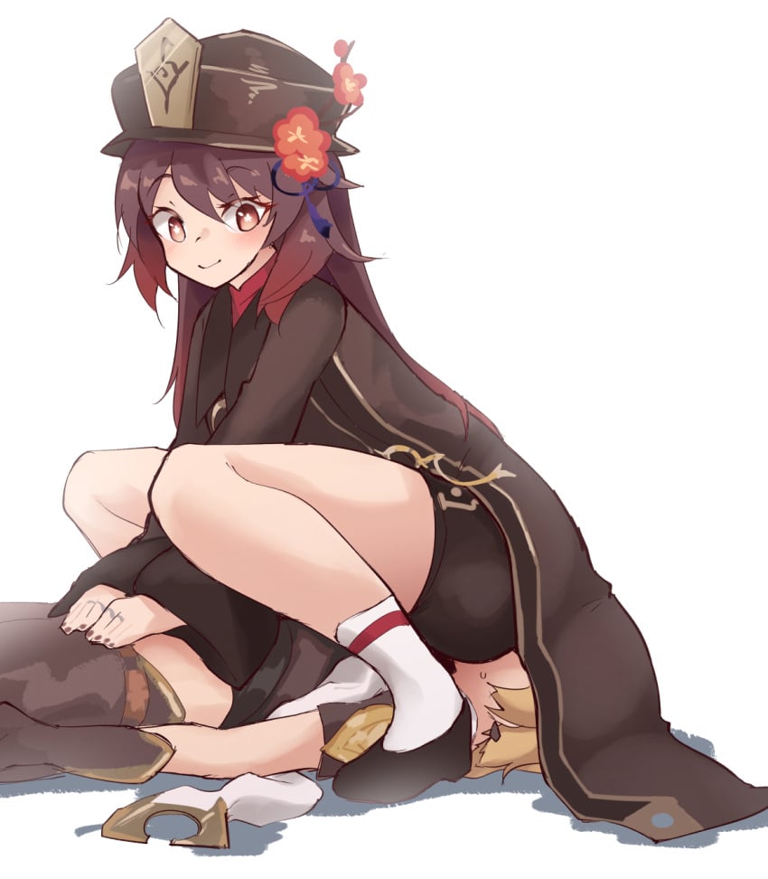 1boy 1girls aether_(genshin_impact) clothed_facesitting colored cute cute_face drawing facesitting femdom genshin_impact happy happy_female happy_sex hat horny_female hu_tao_(genshin_impact) long_hair mihoyo nekosu sex sitting_on_face sitting_on_person smile smiling smiling_at_another smiling_at_partner straight