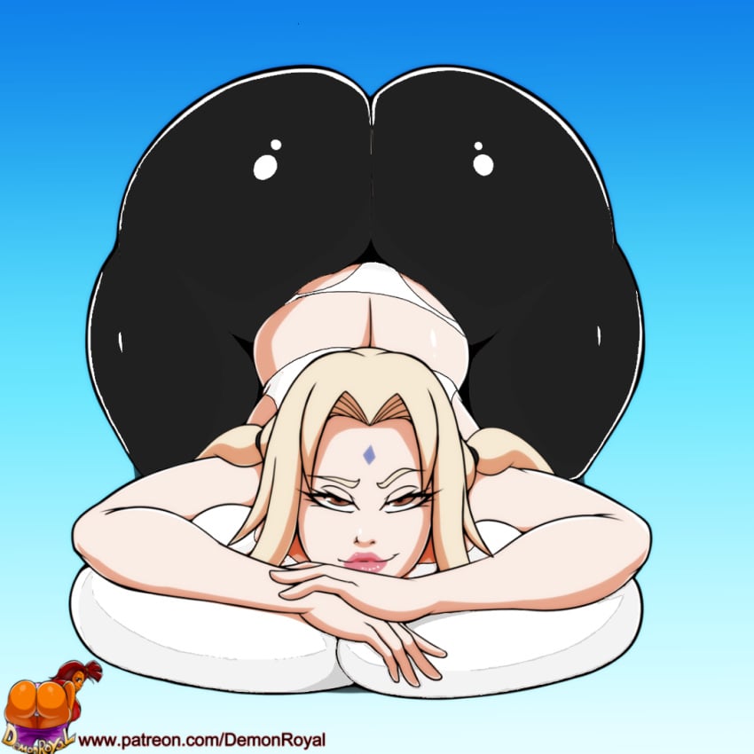 ass blonde_hair demonroyal edited eyes lips naruto smirk smug tsunade