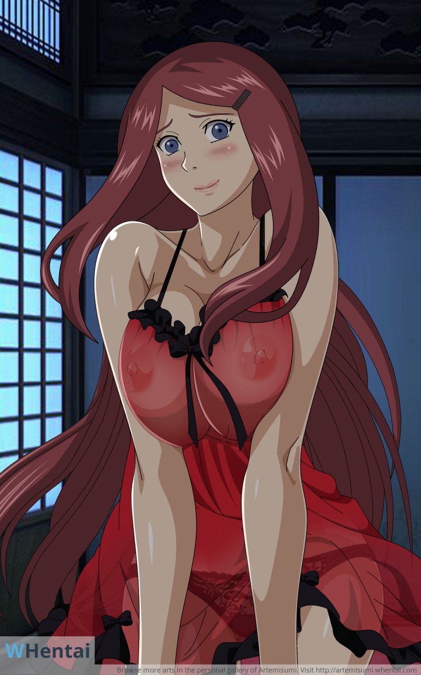 1girls artemisumi bedroom breasts clothing curvaceous curves curvy_female curvy_figure erect_nipples erect_nipples_under_clothes female female_only female_solo high_resolution huge_breasts indoors large_breasts lingerie looking_at_viewer milf naruto naruto_(series) naruto_shippuden nightgown nighttime nipples red_hair see-through solo thick_thighs thighs translucent translucent_clothing uzumaki_kushina