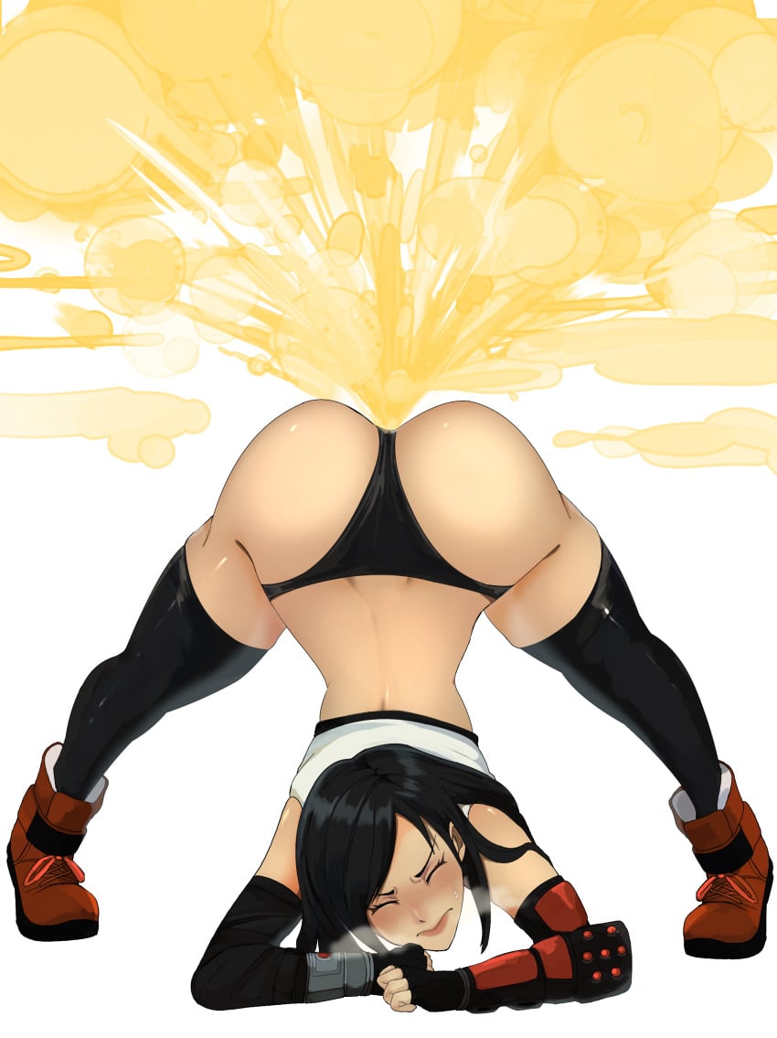 ass ass_focus ass_out ass_up big_ass big_butt big_hips big_thighs black_hair black_legwear black_panties black_thighhighs black_thong black_underwear boots butt_focus downward_dog fart fart_cloud fart_fetish farting farts fat_ass fat_butt fat_thighs female female_focus female_only final_fantasy final_fantasy_vii gassy gassy_female hair hip_focus hips hips_up huge_ass huge_butt huge_hips huge_thighs jack-o_pose jonathan_(artist) large_ass large_butt large_hips large_thighs light-skinned_female light_skin long_hair panties red_boots red_shoes shoes solo solo_female solo_focus square_enix stretching thick_ass thick_hips thick_thighs thigh_focus thighs thong thong_panties thong_underwear tifa_lockhart