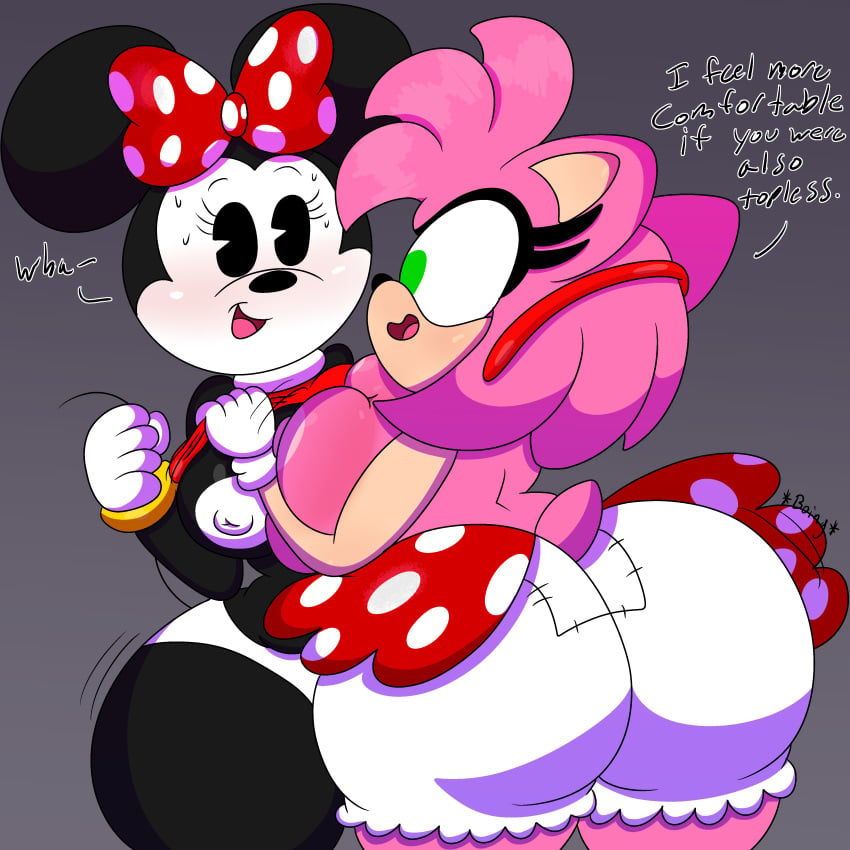 1:1 2020 2girls 3barts 4k absurd_res accessory amy_rose anthro areola ass big_areola big_ass big_breasts big_ears black_body black_fur black_pupils bloomers blush bodily_fluids bottomwear bouncing_breasts bouncing_butt bow_(feature) bow_accessory bow_ribbon breast_jiggle breast_squish breasts breasts_frottage bubble_ass bubble_butt busty butt_jiggle centered_hair_bow child_bearing_hips clothed clothing clothing_lift curvaceous curvy curvy_body curvy_female curvy_figure dat_ass dialogue digital_drawing_(artwork) digital_media_(artwork) disney dot_eyes dress dress_lift duo duo_focus english_text eulipotyphlan eyelashes fat_ass female female/female female_focus female_only fingers fur furry gloves green_eyes grey_background hair hair_accessory hair_ribbon hairband hairbow handwear headband hedgehog hi_res hourglass_figure huge_ass huge_breasts huge_butt jiggling large_ass large_breasts large_butt mammal miniskirt minnie_mouse mouse multicolored_body multicolored_fur murid murine nipples panties pink_body pink_fur pink_hair pupils ribbons rodent round_ass round_butt sega short_hair simple_background skirt slim_waist small_waist smile sonic_(series) sonic_the_hedgehog_(series) squish sweat tail_under_skirt tan_body tan_fur text thick_ass thick_thighs thunder_thighs tongue topless topless_anthro topless_female two_tone_body two_tone_fur underwear undressing undressing_partner video_games voluptuous white_nipples wide_hips yuri