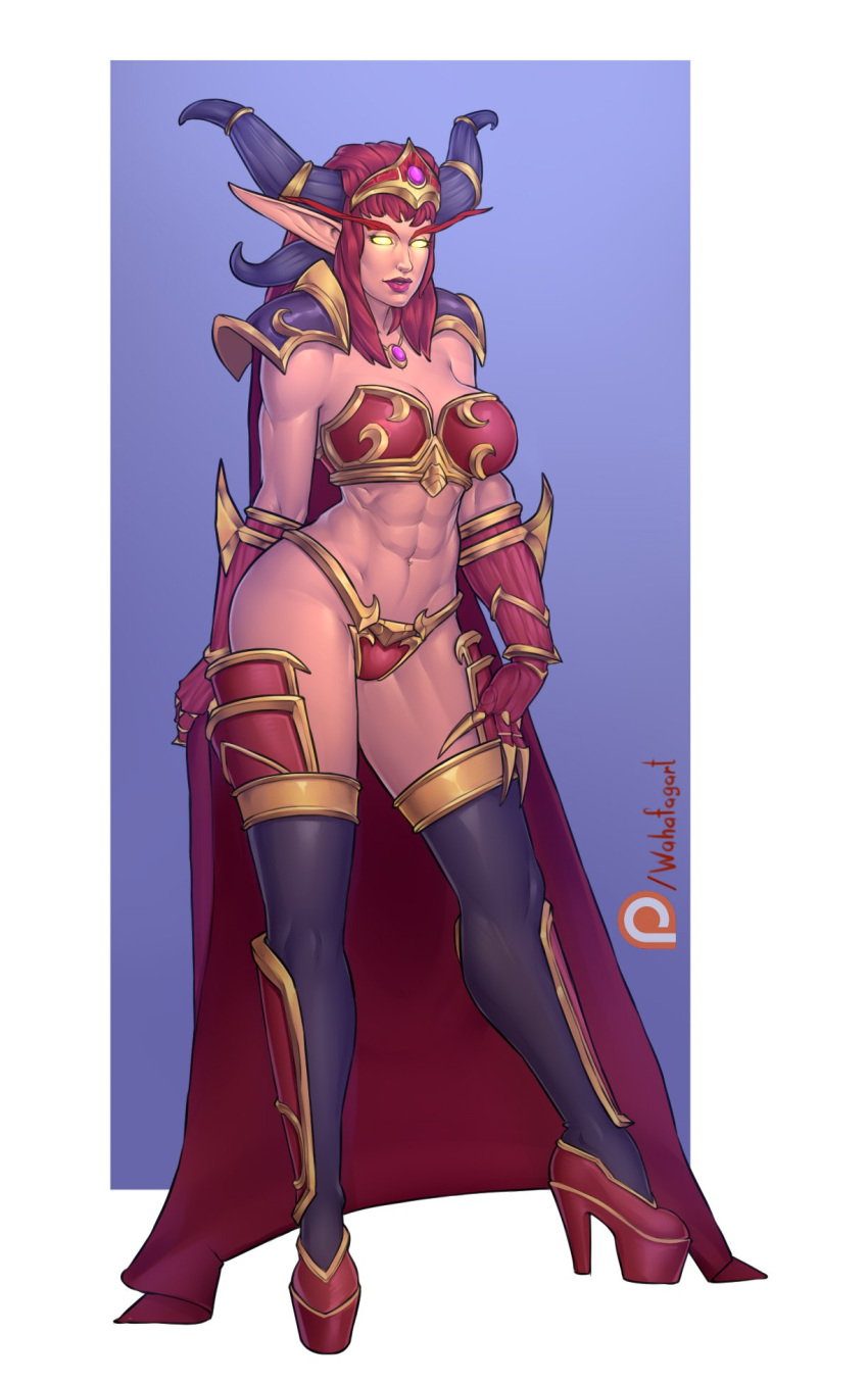 abs alexstrasza athletic_female clothed_female dragon female wahafagart warcraft world_of_warcraft