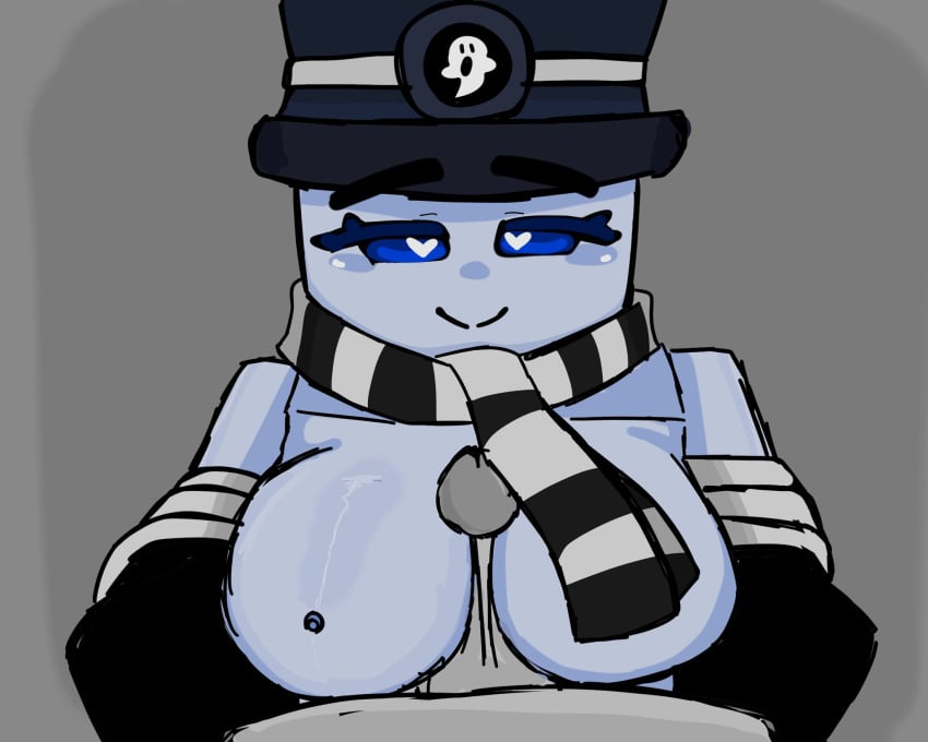 1girls artist_request bedwars_(easy.gg) blocky_body blue_eyes blue_skin boobjob easy.gg genderbend genderswap gompy_(easy.gg) paizuri penis roblox roblox_game robloxian source_request tagme