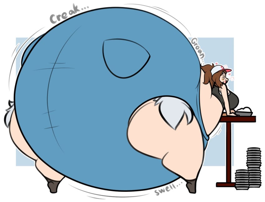 big_ass big_breasts bottom_heavy breasts bubble_butt female full_of_gas hilda_(pokemon) huge_ass hyper hyper_ass inflation monobutt pokemon puffster3 smelly_ass tagme