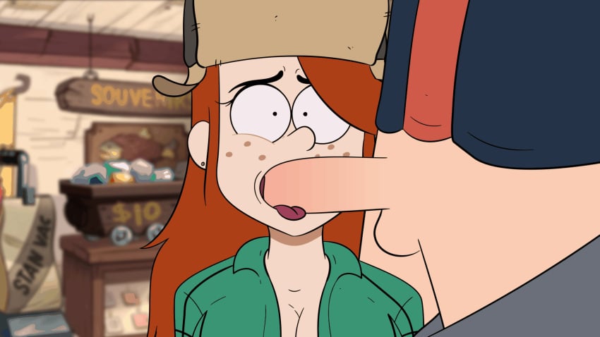 1boy 1girls animated animated_gif artist_request big_penis blowjob cheek_bulge confused confused_blowjob dipper_pines dubious_consent faceless_male fellatio female forced_oral gravity_falls loop oral oral_sex straight_hair surprised_expression tongue_out wendy_corduroy xoque