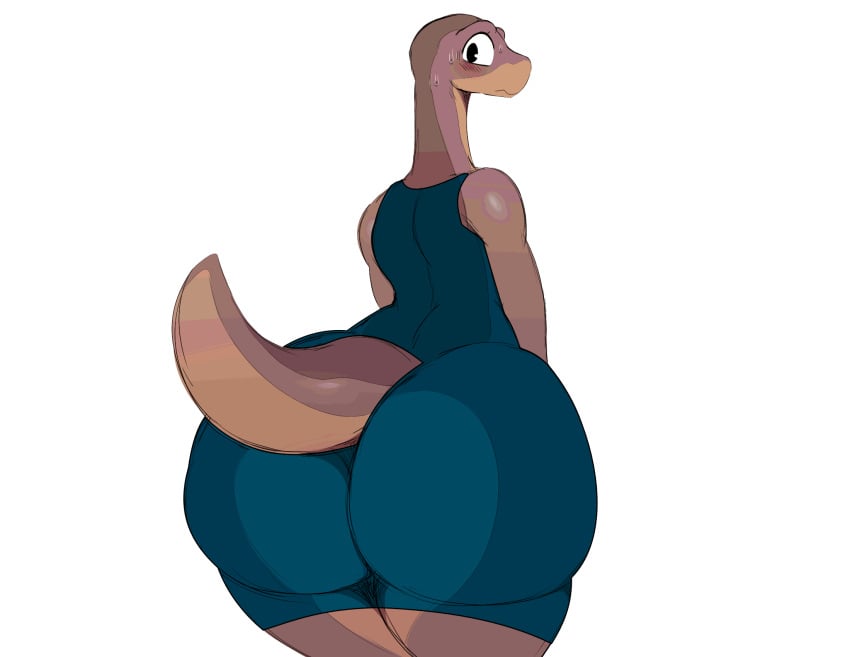 1boy 1femboy animated anthro ass_focus big_ass big_butt blush blush_lines clothed clothing device dinosaur dress fat_ass femboy flashing_lights huge_ass light_flash littlefoot long_neck looking_around looking_back male male_only sauropod shrinking_clothes sssonic2 static22 surprised surprised_expression sweat sweat_on_face sweating tail the_land_before_time thick_thighs wide_eyed young