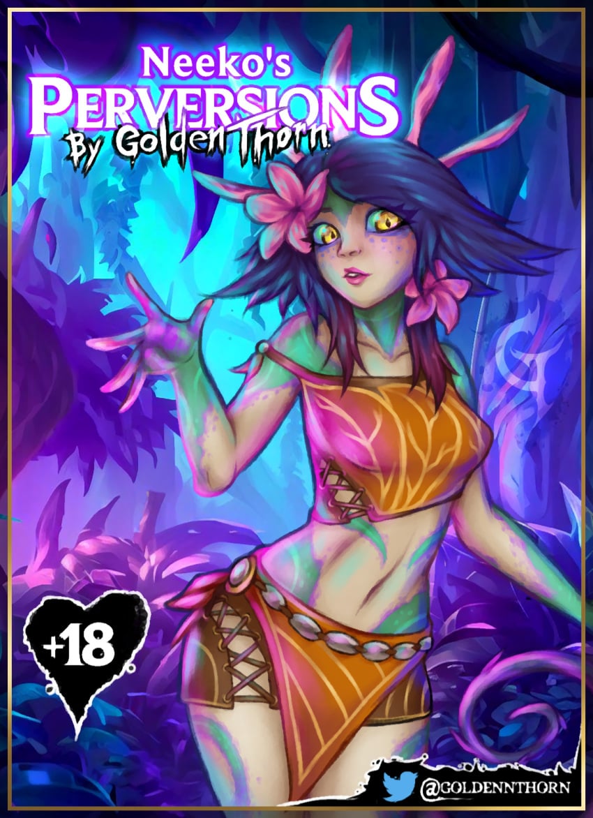 comic_cover comic_page female golden_thorn goldennthorn league_of_legends league_of_legends:_wild_rift neeko solo