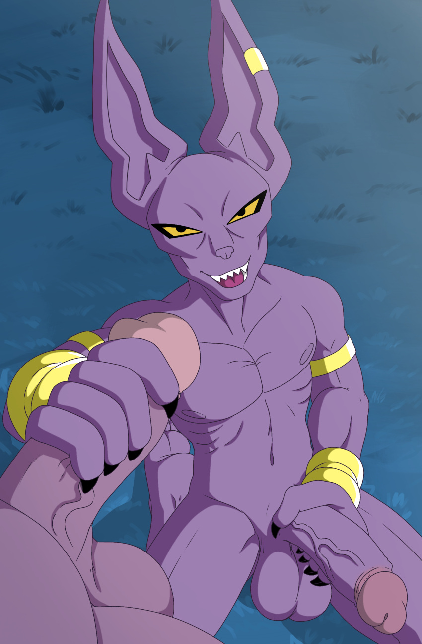 5_toes absurd_res anthro balls barefoot beerus boner champa dragon_ball dragon_ball_super dragon_ball_z duo erection feet foot_ninja15 genitals handjob hi_res male male/male male_only nude penile penis sex soles testicles toes uncensored