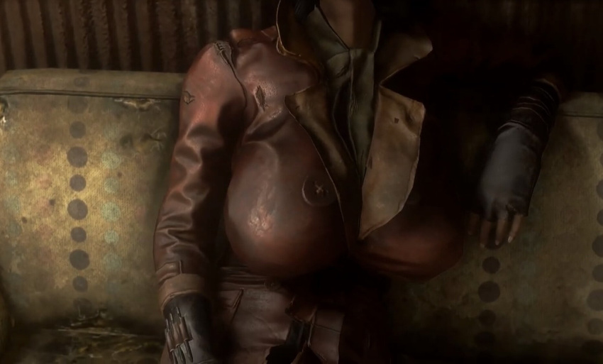 3d big_breasts clothing fallout fallout_4 fully_clothed huge_breasts piper_wright screenshot