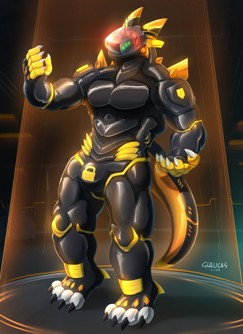 absurd_res armor glaucablitz hi_res kronas mechdragon squeaky suited