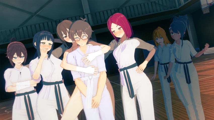 1boy 3d 6girls asaka_(nagatoro) big_breasts black_hair blue_eyes breasts brown_eyes brown_hair cleavage clothed clothing curvy fujimin_(nagatoro) gamo-chan hayase_nagatoro hi_res imminent_sex long_hair medium_breasts medium_hair misteranswer naoto_hachioji_(senpai) nude orange_hair orihara_(nagatoro) please_don't_bully_me,_nagatoro ponytail red_eyes red_hair revealing_clothes shikki_(nagatoro) small_breasts wide_hips