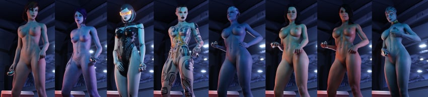 3d 3d_(artwork) 6+girls 8girls alien alien_girl alternate_version_available asari ashley_williams chastity chastity_cage commander_shepard dominant_female edi female female_only femdom femshep human jack_(mass_effect) liara_t'soni looking_at_viewer looking_down_at_viewer mass_effect mass_effect_2 mass_effect_3 miranda_lawson multiple_girls nude nude_female potatofire777 quarian robot robot_girl robot_humanoid samara submissive_pov tali'zorah_nar_rayya