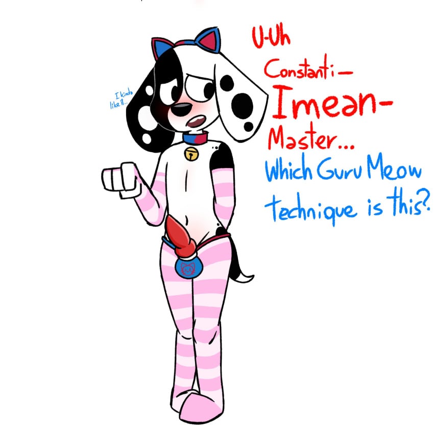 101_dalmatian_street 101_dalmatians arm_sleeves canine cat_collar cat_ears collar cub deepak_(101_dalmatians) disney disney_xd dog_ears dog_tail male male_only penis stockings tights whistlerarts29