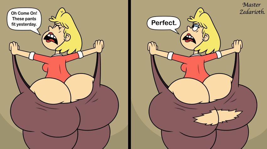 ass_bigger_than_body ass_bigger_than_head big_ass big_butt enormous_ass huge_ass master_zedarioth milf nickelodeon pants_rip rita_loud straight_hair text the_loud_house torn_pants