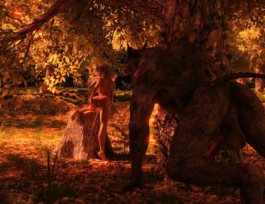 3d 3d_(artwork) 3dx daz3d daz_studio dog_penis forest forest_background outdoor_pee outside peeing standing_pee urinating_female urine urine_on_ground urine_stream watersports werewolf wolf wrecked3d