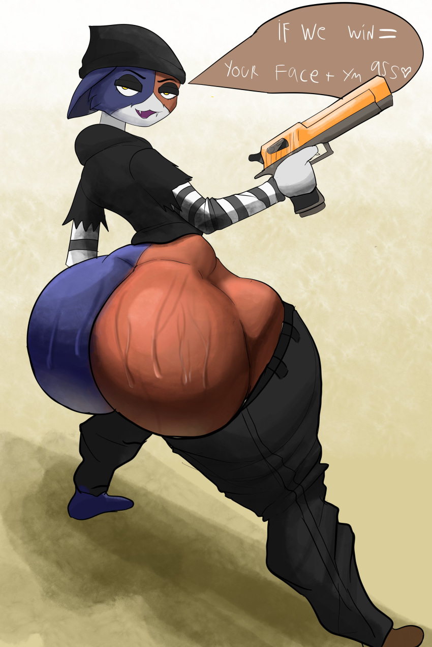 1female 1girls absurd_res anthro ass big_ass big_breasts big_butt big_thighs bodily_fluids breasts bubble bubble_butt calico_cat calico_cat_humanoid clothed clothing dialogue domestic_cat dumptruck_ass epic_games fangs fat_ass felid feline felis female female/female female_only fortnite hi_res huge_ass huge_butt huge_thighs hyper hyper_butt mammal meow_skulls_(fortnite) miss mottled muscular_thighs narrowed_eyes on partially_clothed piebald round_ass solo solo_female spelling sweat sweatdrop sweaty_butt the thick thick_ass thick_thighs thighs timewastedo video_games voluptuous voluptuous_female wide_hips