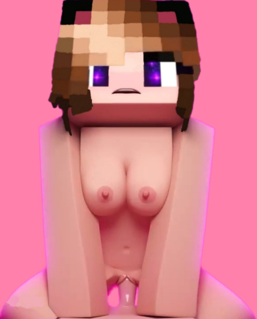 1boy 1boy1girl 1girls 3d adult anna_wgf breasts brown_hair commission erect_nipples erect_penis female horny human humanoid looking_at_another looking_at_partner looking_at_viewer male male/female mine-imator minecraft nude nude_female purple_eyes riding riding_penis spina_wgf tagme wgf youtuber_girl