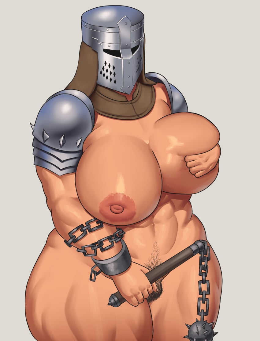 1girls abs areolae armor armour bottomless breasts conqueror_(for_honor) covering_breasts covering_crotch embarrassed female female_knight female_only flail for_honor functionally_nude goldcrustedchicken happy_trail helm helmet human knight large_breasts medieval medieval_armor medieval_armour muscular muscular_female nipples partially_clothed plate_armor plate_armour pubic_hair solo solo_female standing tagme thiccchicken thick_thighs thunder_thighs topless wide_hips