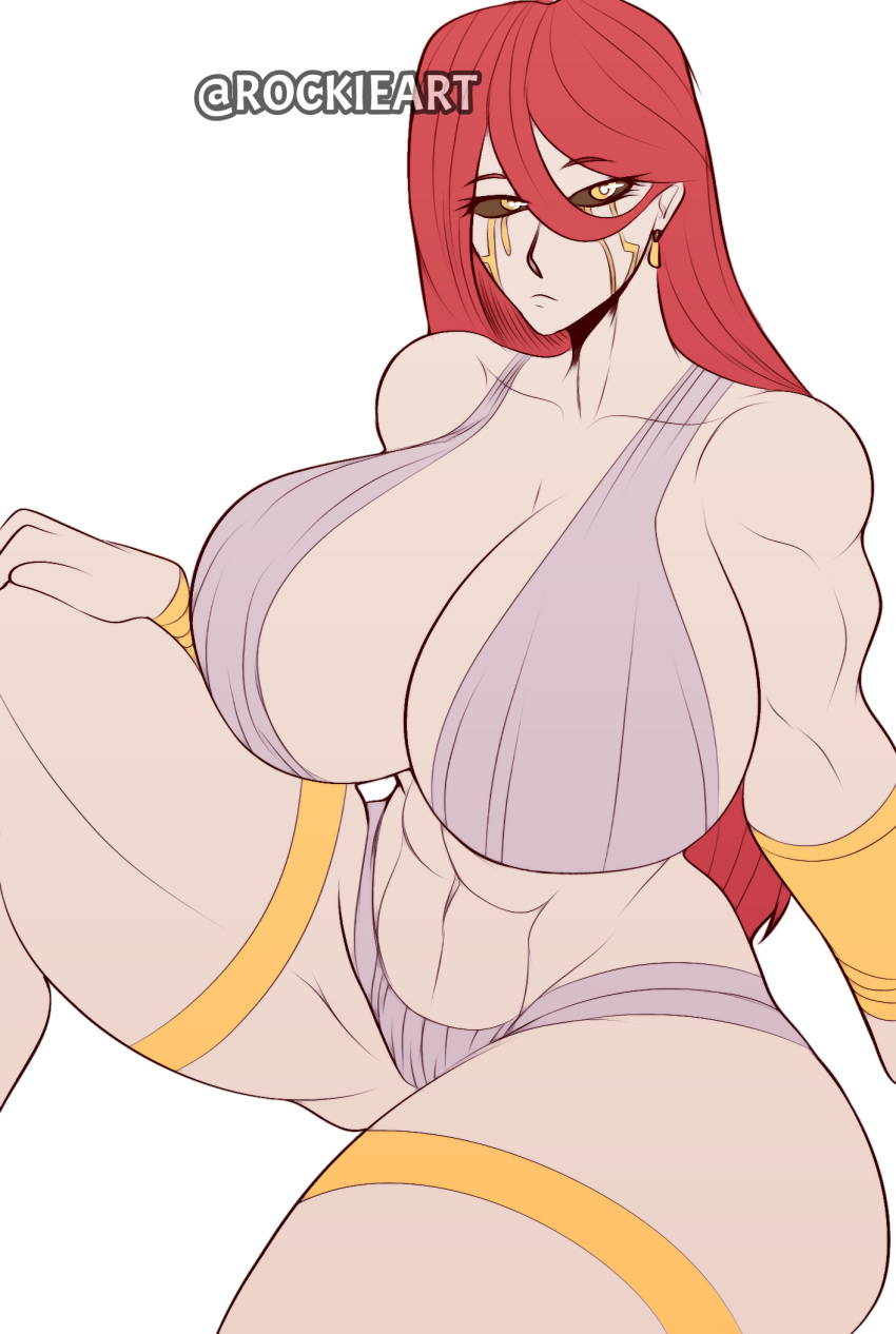 abs big_breasts big_butt black_sclera breasts curvy curvy_body curvy_female curvy_figure curvy_hips eyebrows_visible_through_hair female female_focus female_only genderswap_(mtf) hair_between_eyes hyper hyper_breasts long_hair long_sleeves looking_at_viewer muscular_female red_eyes rockie_art rule_63 serious shuumatsu_no_valkyrie solo solo_female solo_focus tagme thick_ass thick_hips thick_legs thick_thighs thor_(shuumatsu_no_valkyrie) yellow_eyes