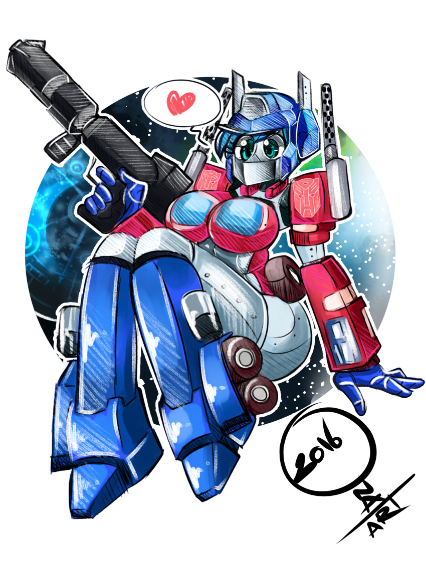 2016 autobot blue_eyes blue_hair breasts cute hasbro onat optimus_prime robot rule_63 tagme thighs transformers