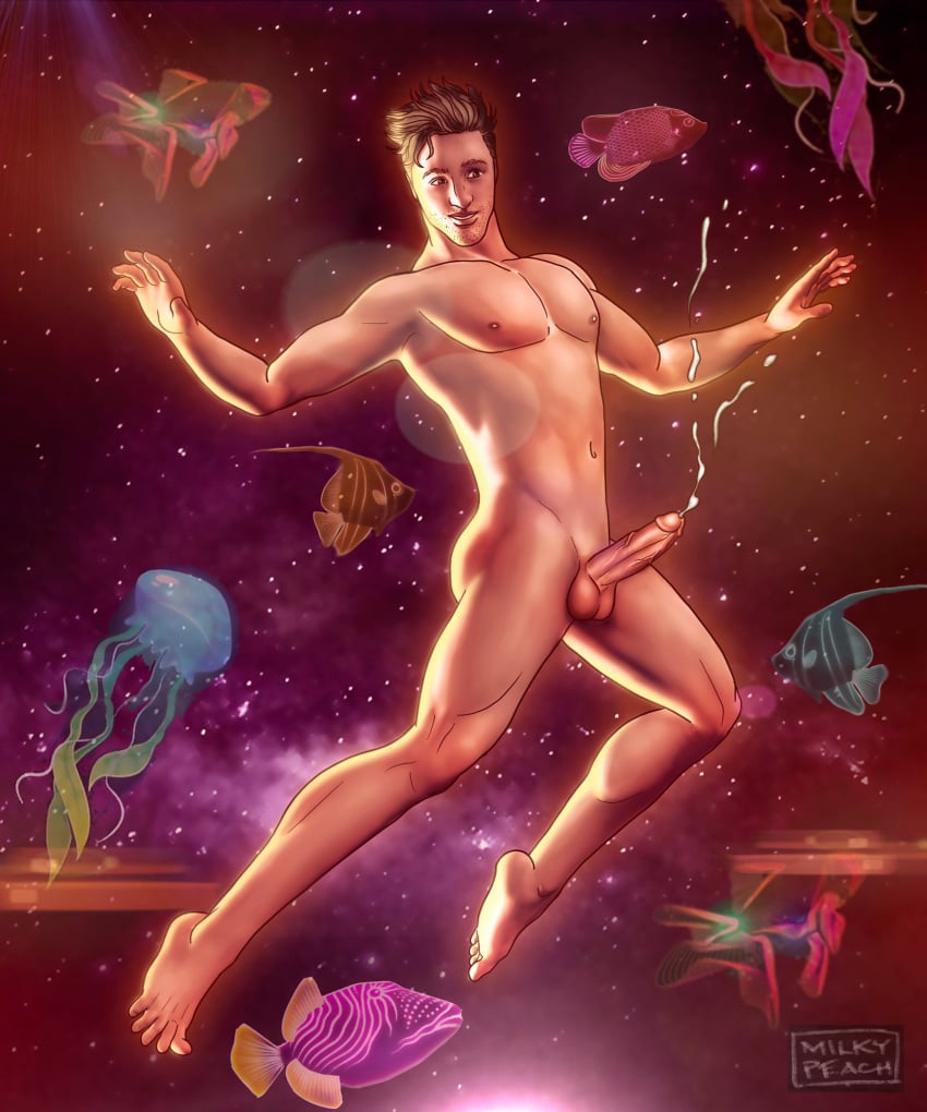 boner erect_penis erection fish fish_night floating hard_on jellyfish love_death_+_robots male male_only milkypeach232 muscles muscular muscular_male precum precum_drip stars young_man_(love_death_+_robots)