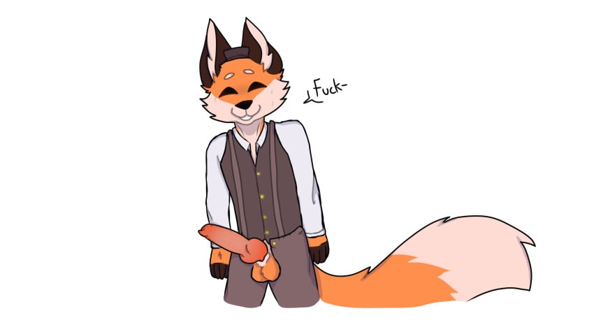 anatomically_correct anatomically_correct_genitalia anatomically_correct_penis anthro canine_penis fox fundy furry furry_fox furry_male knot