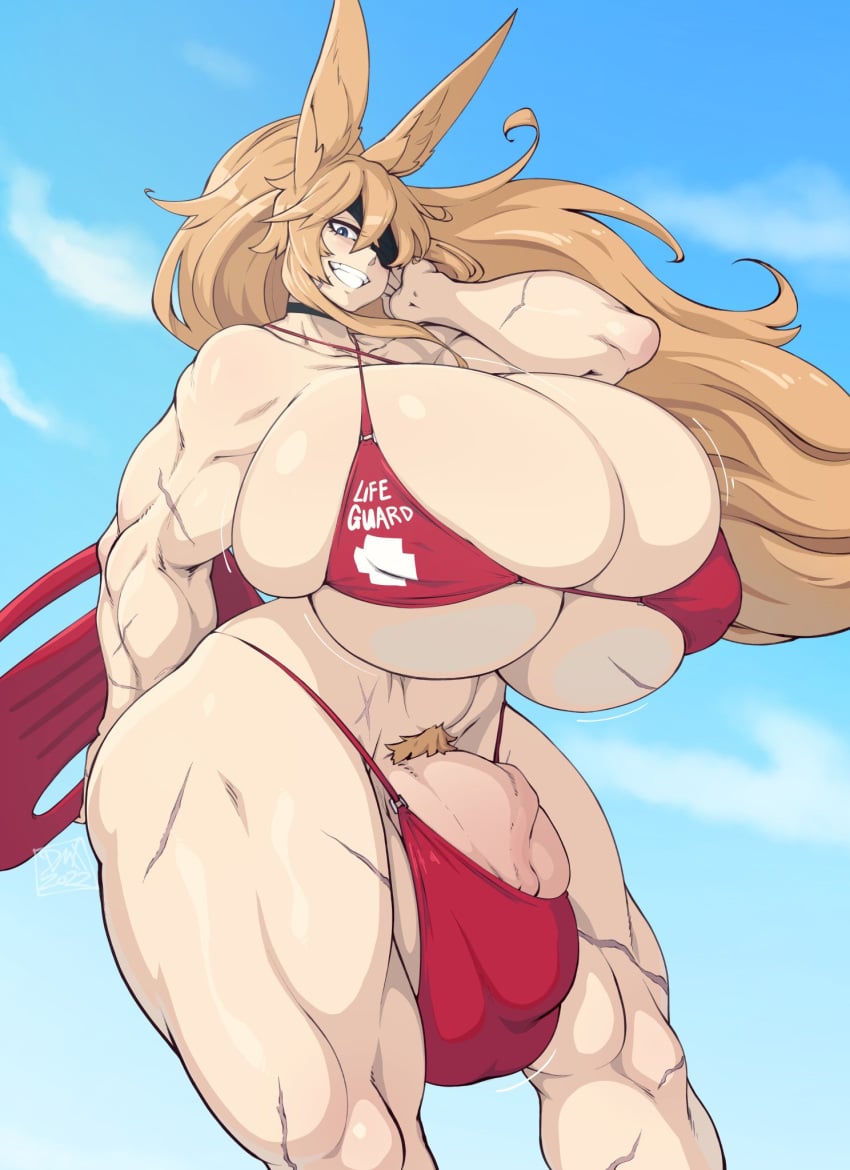 1futa animal_ears balls better_version_at_source biceps big_hips bikini blonde_hair breasts bulge_through_clothing clothed clothing dmxwoops eye_patch eyepatch final_fantasy final_fantasy_xiv flaccid futa_only futanari gigantic_breasts grin huge_balls huge_breasts huge_cock humanoid humanoid_penis kemonomimi lifeguard light-skinned_futanari light_skin long_hair looking_at_viewer mostly_nude muscular muscular_female muscular_futanari muscular_thighs naughty_face original pale_skin penis penis_in_panties pubic_hair rescue_buoy scar seductive_look seductive_smile smile solo standing swimsuit twitter_sample velyn viera