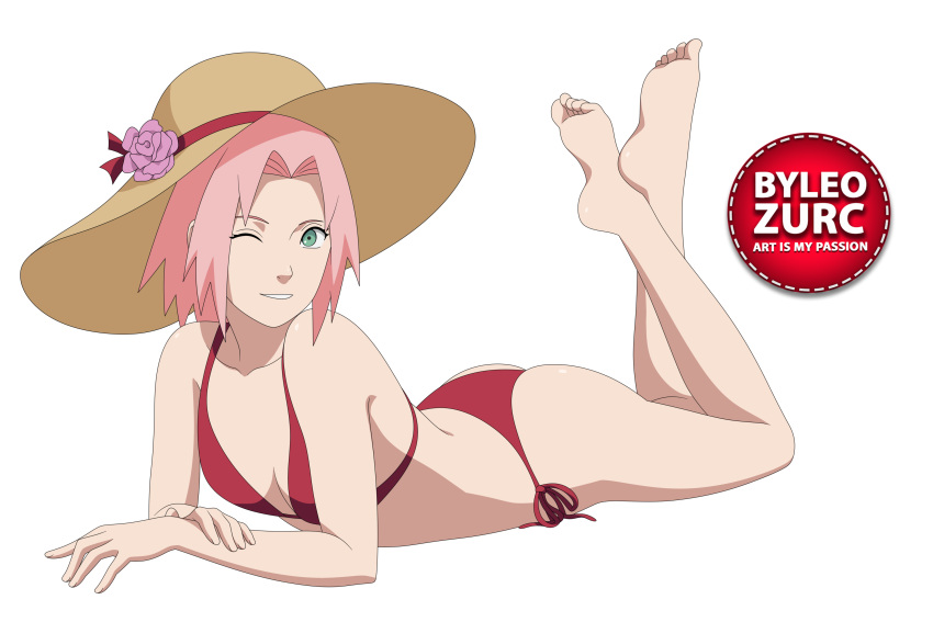 1girls feet female female_only human leozurcxxx naruto naruto_(series) naruto_shippuden sakura_haruno solo tagme