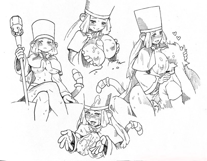 anthro bodily_fluids bottomless bottomless_female breast_play breasts clothed clothing cum cum_on_breasts cum_on_face domestic_cat duo face_in_breasts felid feline felis female genital_fluids genitals high_priestess human humanoid klonoa klonoa_(series) male male/female mammal paizuri penetration penis sex titfuck titjob twistedterra vaginal_penetration video_games