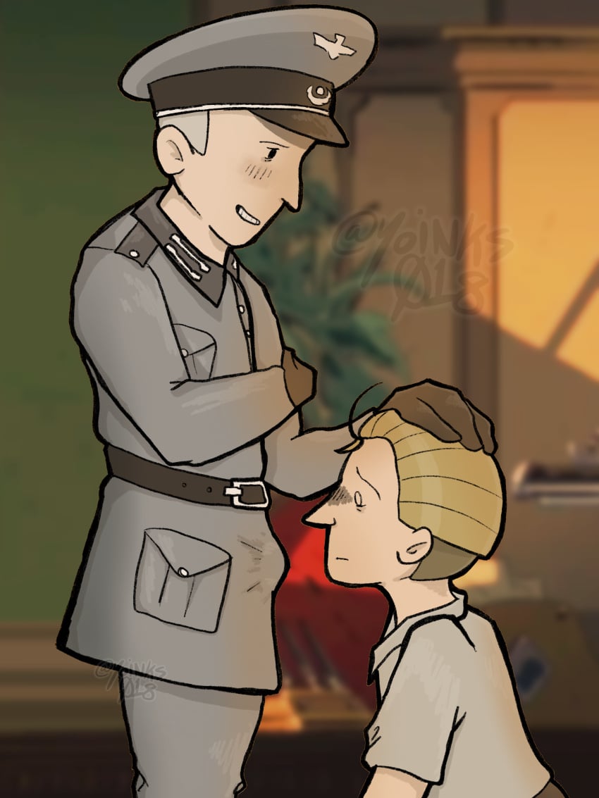 colonel_von_krieger dubious_consent durand_(the_long_long_holiday) male male_only mlm nazi_uniform the_long_long_holiday