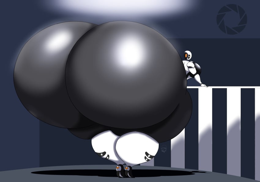 1girls ass background big_ass breasts bubble_butt colossal_ass female gigantic_ass glados glados_(humanoid) heels huge_ass hyper_ass looking_back meat_wall_(body_type) portal_(series) robot robot_girl tagme thick_thighs thunder_thighs tradicon666 wide_hips