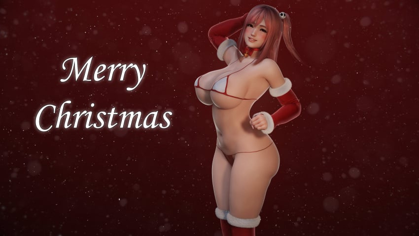 1girls 2022 3d 3d_(artwork) asian asian_female ass barely_clothed big_breasts bikini bouquetman breasts christmas dead_or_alive female female_only highres honoka_(doa) human human_female japanese japanese_female large_breasts looking_at_viewer merry_christmas revealing_clothes skimpy skimpy_bikini skimpy_clothes solo solo_female string_bikini thighs