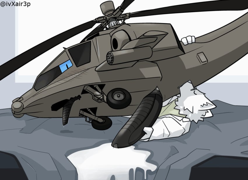 2021 ah-64_apache aircraft anal animated anthro anus blush bodily_fluids canid canine canis clothing cum dire_aircraft dire_machine dire_vehicle dripping duo ejaculation erection feral fur genital_fluids genitals helicopter ivxair3p living_aircraft living_machine living_vehicle looking_pleasured machine male male/male mammal open_mouth oral penile penis rimming rubbing_penis saliva saliva_drip sex short_playtime simple_background slit tongue vehicle wolf