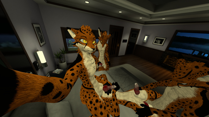 cheetah fox foxplay furry male rexouium vr_media vrchat vulpine