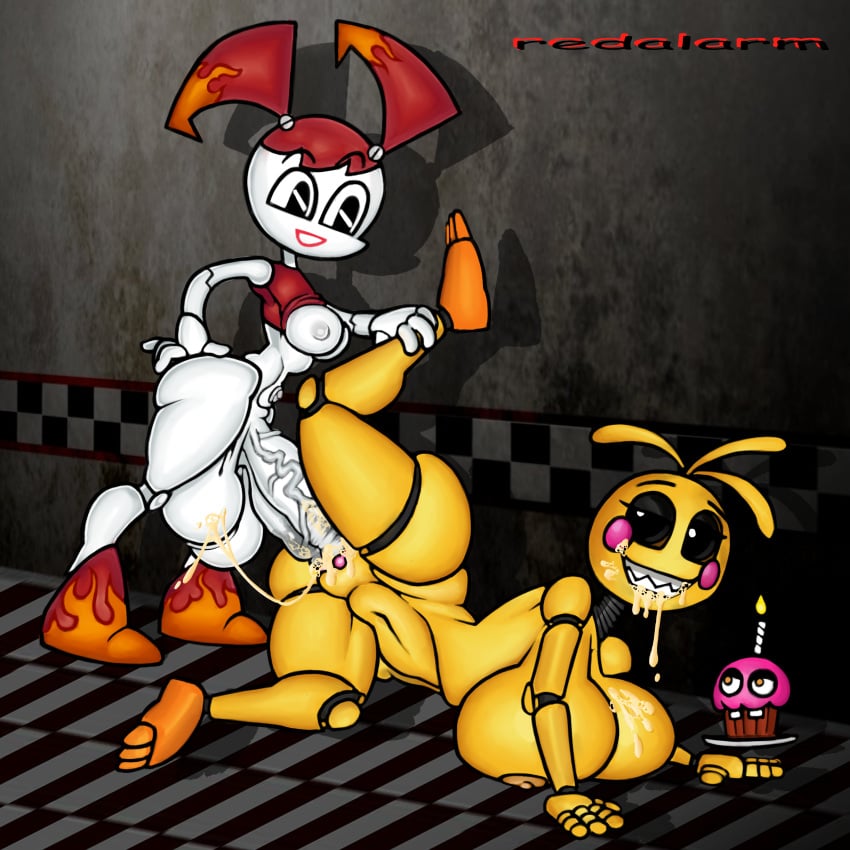 1futa 1girls areolae balls breasts clothed clothing crossover cum cum_in_pussy cum_inside duo female five_nights_at_freddy's five_nights_at_freddy's_2 futa_on_female futanari huge_ass huge_balls huge_cock humanoid humanoid_penis jenny_wakeman mostly_nude my_life_as_a_teenage_robot nipples nude on_side penis redalarm self_upload sex spread_legs thick_thighs toy_chica_(fnaf) vaginal_penetration veiny_penis wide_hips xj-9